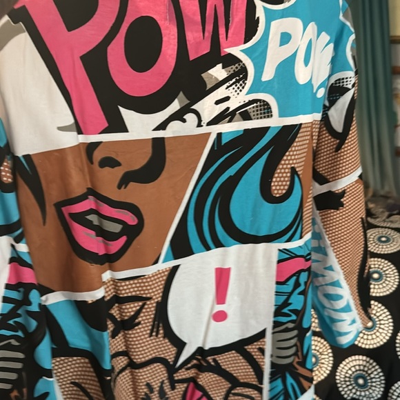 Contender Black Comic Strip Graphic T-shirt - Picture 2 of 4